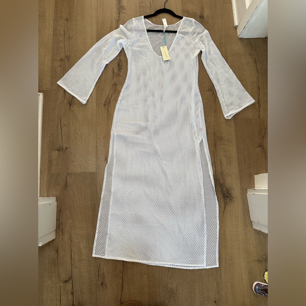 Seafolly White Mesh Swim Coverup